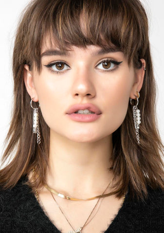 Pearlescent Hype Chain Earrings