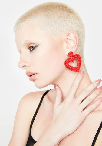 Red Heartbreaker Earrings
