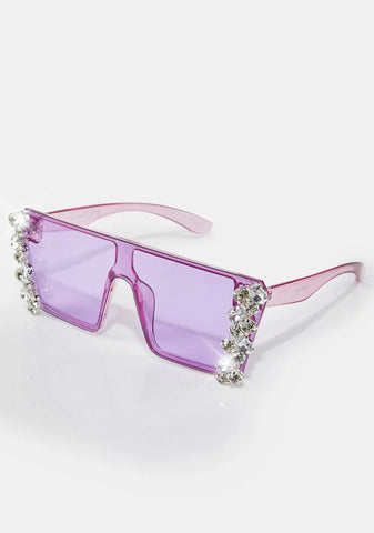 Bling Before Me Shield Sunglasses