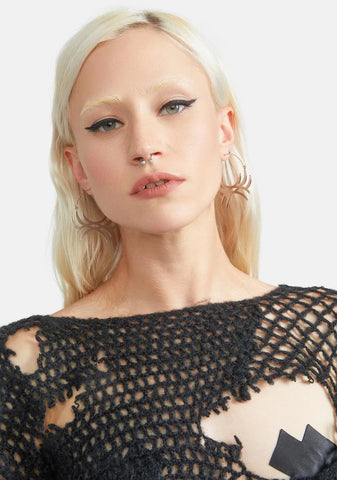 Been Eventful Tattoo Hoop Earrings