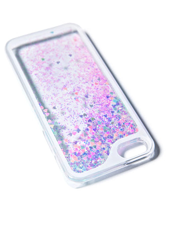 Falling Hearts Glitterfalls iPhone Case
