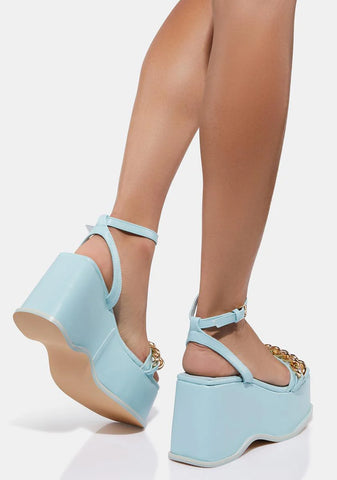 Periwinkle You Got Served Platform Sandals