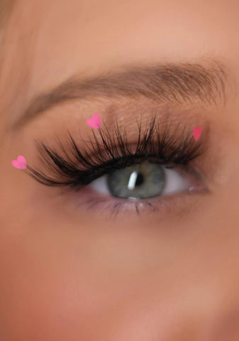 Pink Heart Lashes