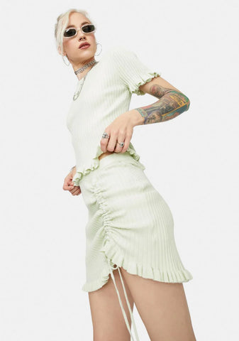 Owe Me Nothing Ribbed Mini Skirt