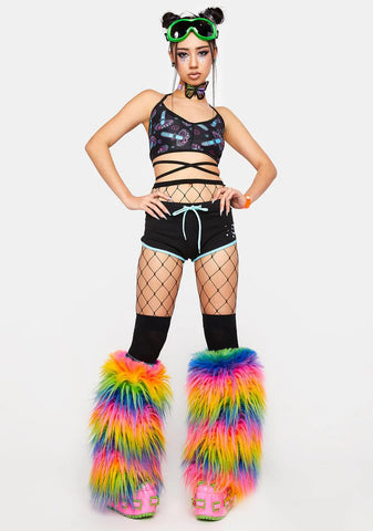 Under The Shroom Sky Dolphin Booty Shorts