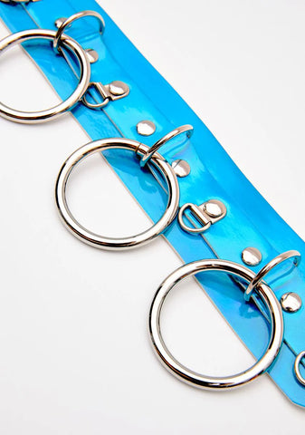 Aqua Grip On Reality Metallic Leash Choker