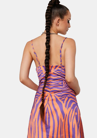 Orange Zebra Doss Mini Dress
