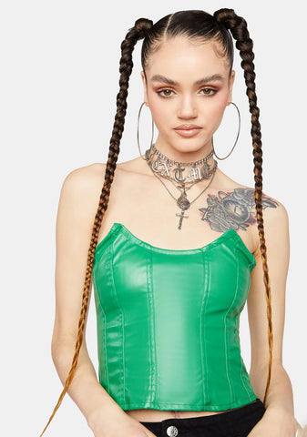 Emerald Take Care Corset Top