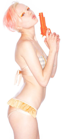 Vintage Check Bandeau Bikini