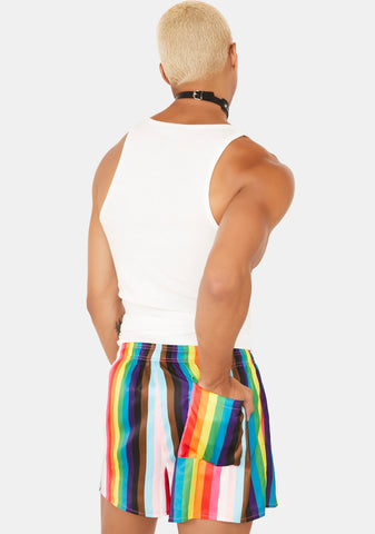 United As One Striped Shorts