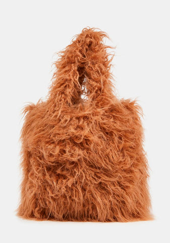 Mocha Spreading Love Shaggy Tote Bag