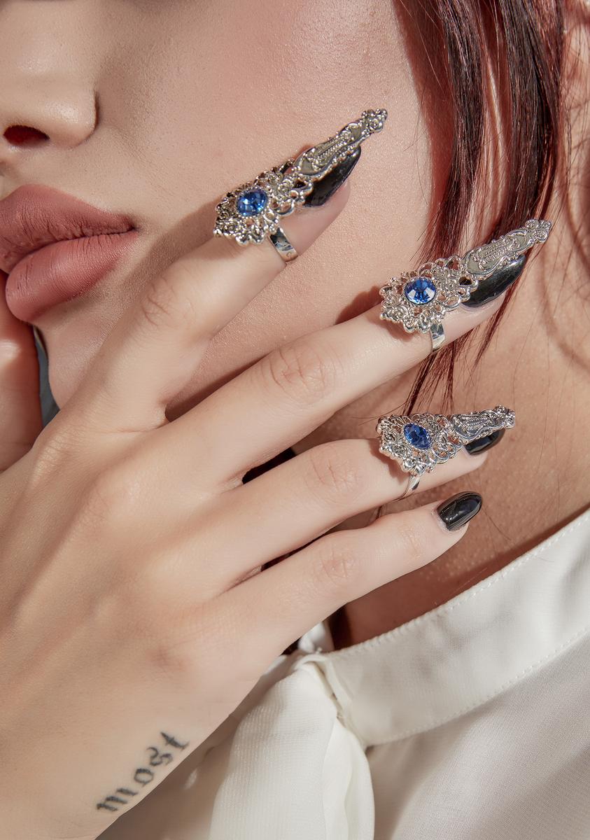 Royal Twilight Claw Rings Set