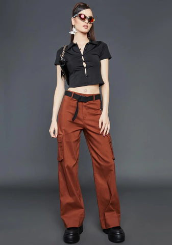 Can't Trust Myself Crop Shirt