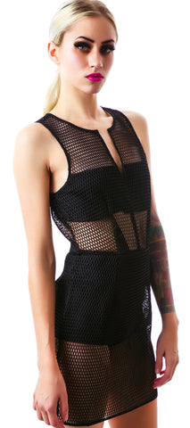 Censored Mesh Dress