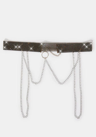 Inner Sparkle Chain Belt