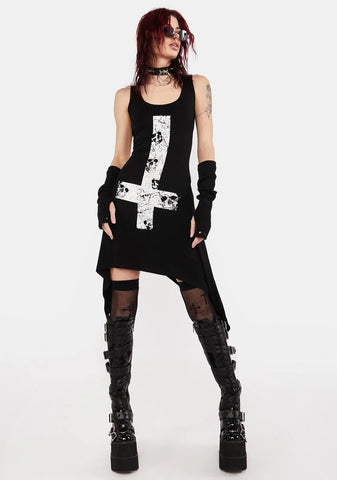 Skull Cross Mini Dress