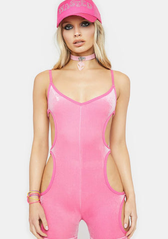 Diva I Bodied That Velour Romper