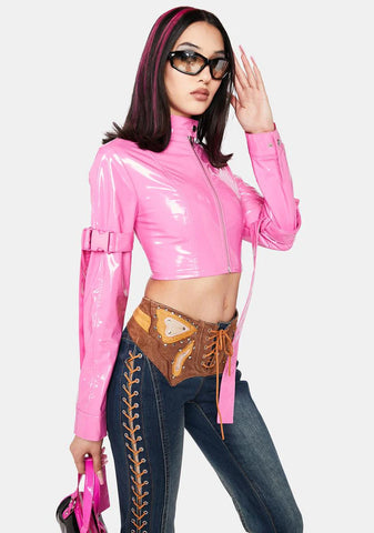 Sweet Things I Deserve Buckle Vinyl Jacket