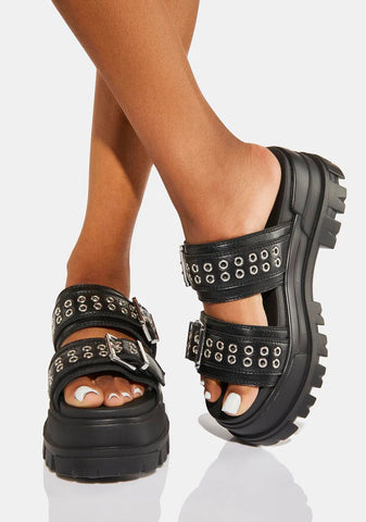 Aspha Loop Platform Sandals