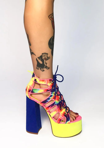 Tie Dye Mallory Platform Heels