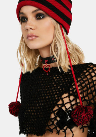Bloodlust Love Heart Drip Choker