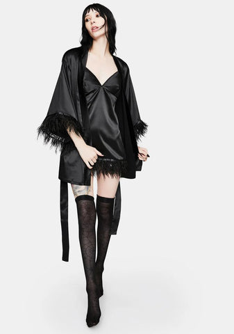 Naughty Nightmare Satin Robe
