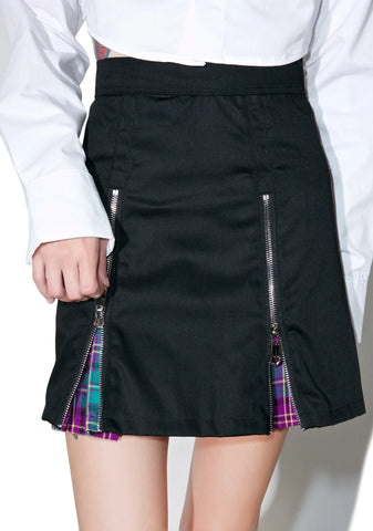 Zip-It Pleated Skirt