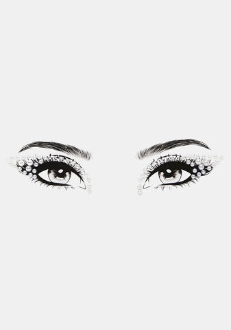 Silver Star & Pearl Face Gems