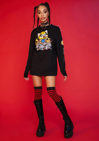 Rage & Repeat Spiked Long Sleeve Tee