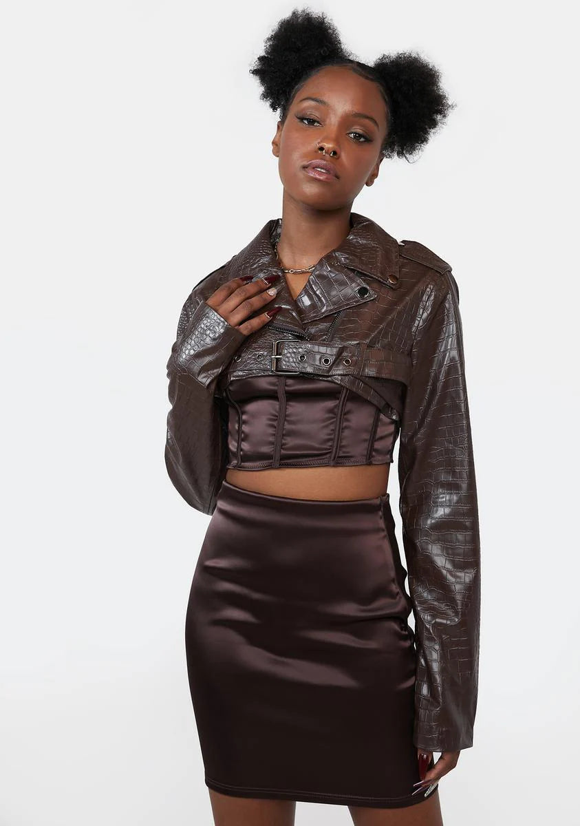 My Main Squeeze Cropped Moto Jacket