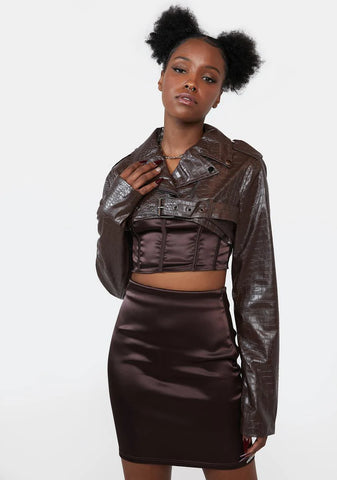 My Main Squeeze Cropped Moto Jacket