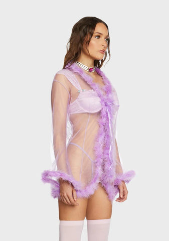 Lavender Dream Land Feather Robe