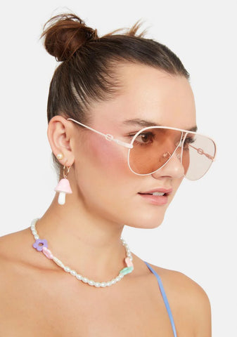 Picking Flowers Pearl Charm Necklace