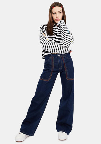 Rockin' Around Wide Leg Jeans