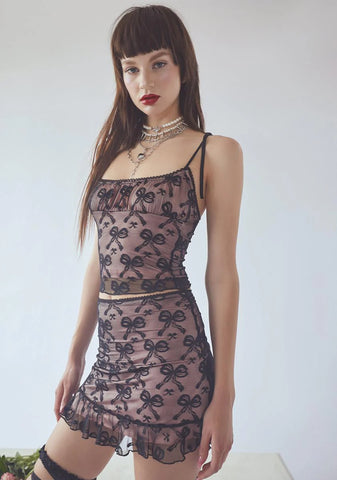 What Ur Missing Mesh Skirt Set