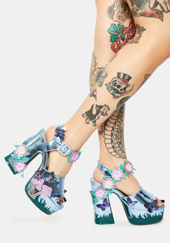 Enchanted Forest Platform Heels