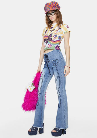Cloud Illusions Flare Jeans