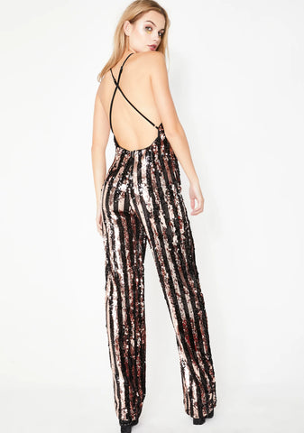 Swanky Attitude Sequin Jumpsuit