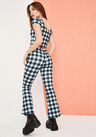 Remember This Forever Gingham Kick Flares