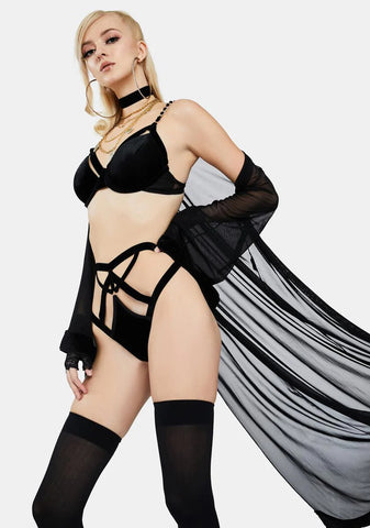 Your Everything Velvet Underwire Bra And Panty Set