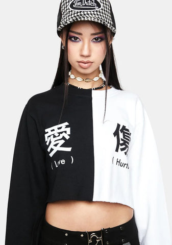 Love Hurts Cropped Sweatshirt