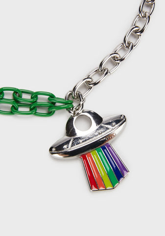 Alien Abduction Chain Necklace