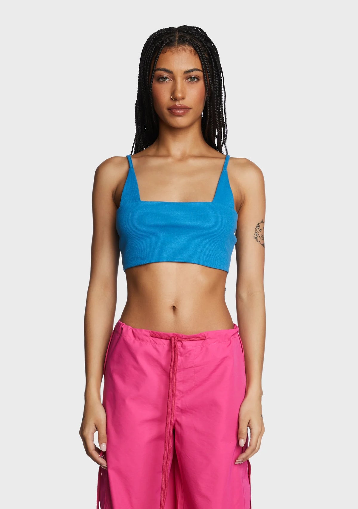 At Your Best Knit Tank - Blue