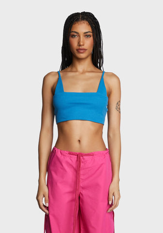 At Your Best Knit Tank - Blue