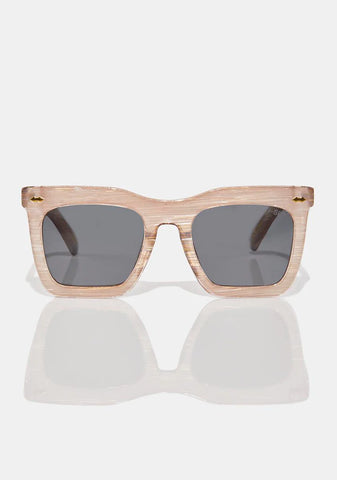 White Gold Oversized Sunglasses