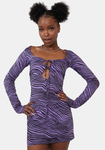 Desert Terrain Purple Delray Mini Dress