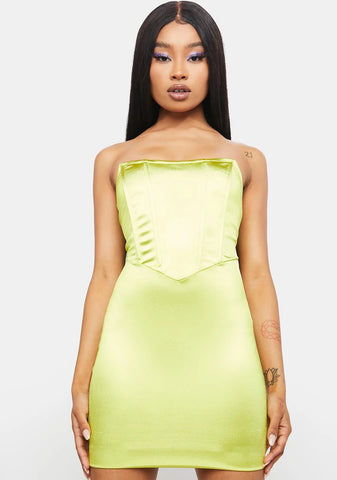 Heaven Tonight Satin Mini Dress