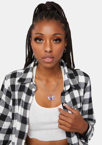 Travel Safe Butterfly Charm Necklace