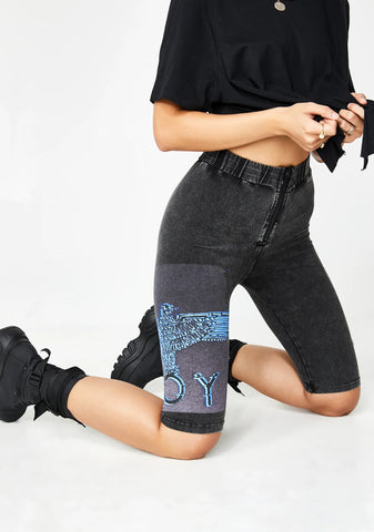 Onyx Boy Eagle Glitch Cycling Shorts