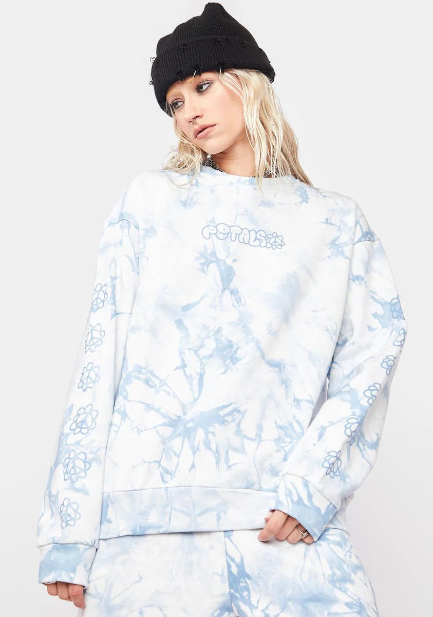 Peace & Petals Tie Dye Sweatshirt